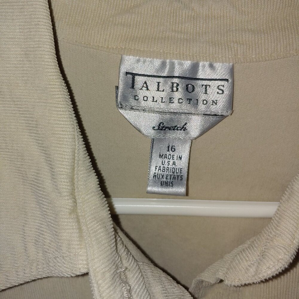 Talbots Collection Stretch Button Front Corduroy … - image 2